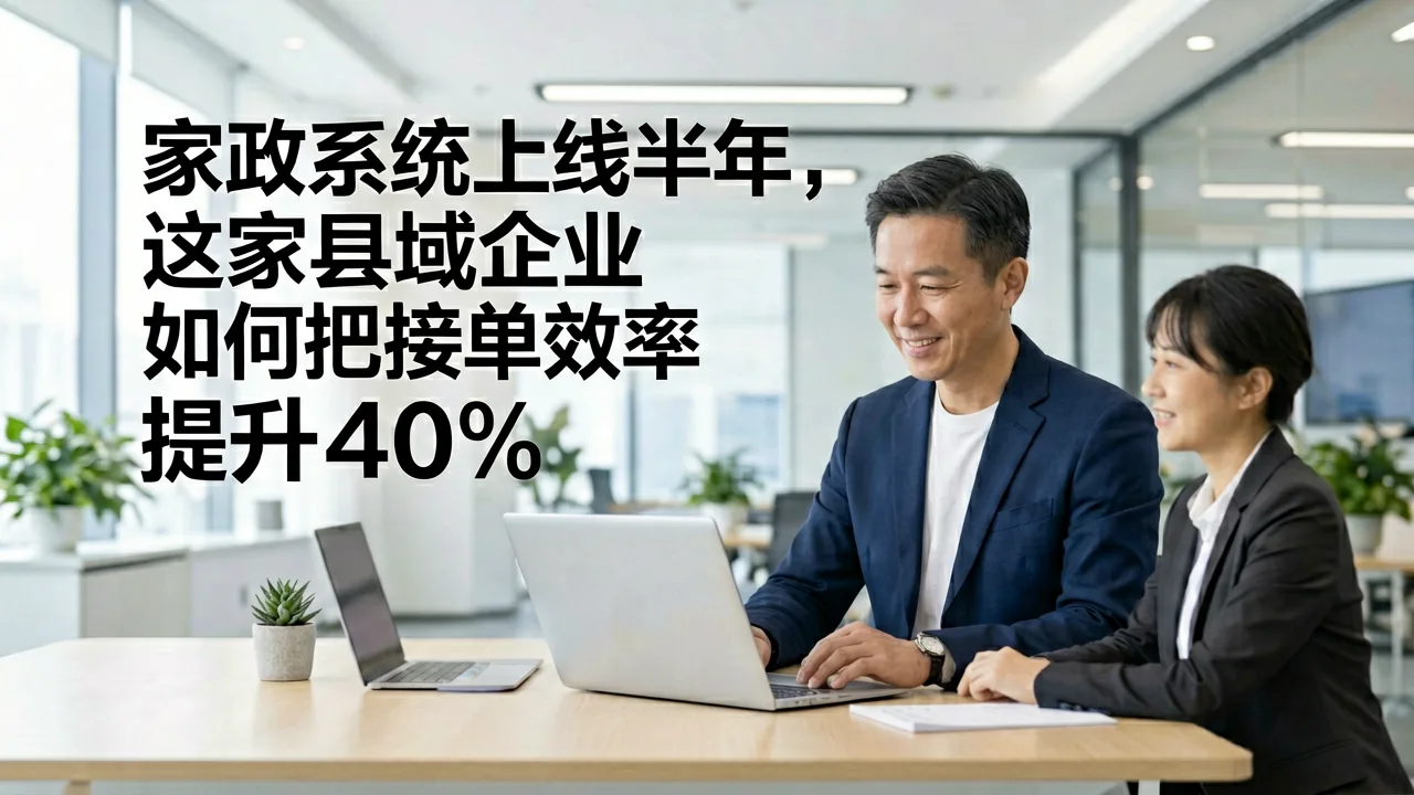 家政系统上线半年,这家县域企业如何把接单效率提升40%